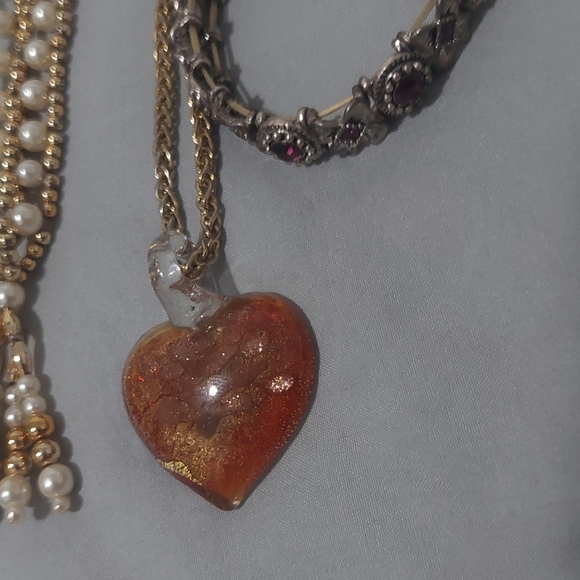 Jewelry LOT: Handblown Glass Pendants, Artisan Beaded Earrings & Bracelet etc - Picture 3 of 5